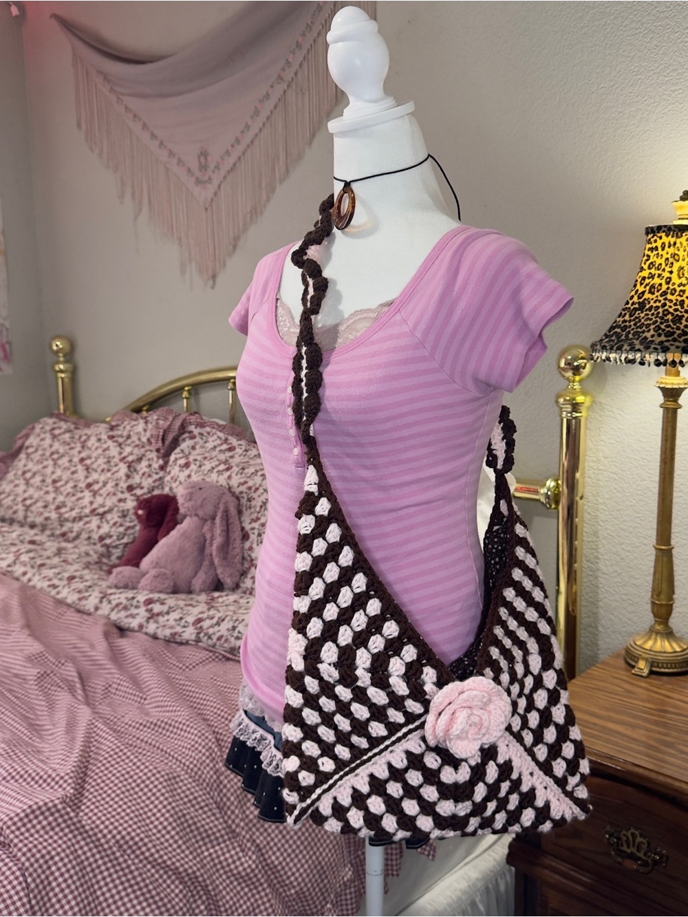 Crocheted Messenger Bag - Picture 7 of 10